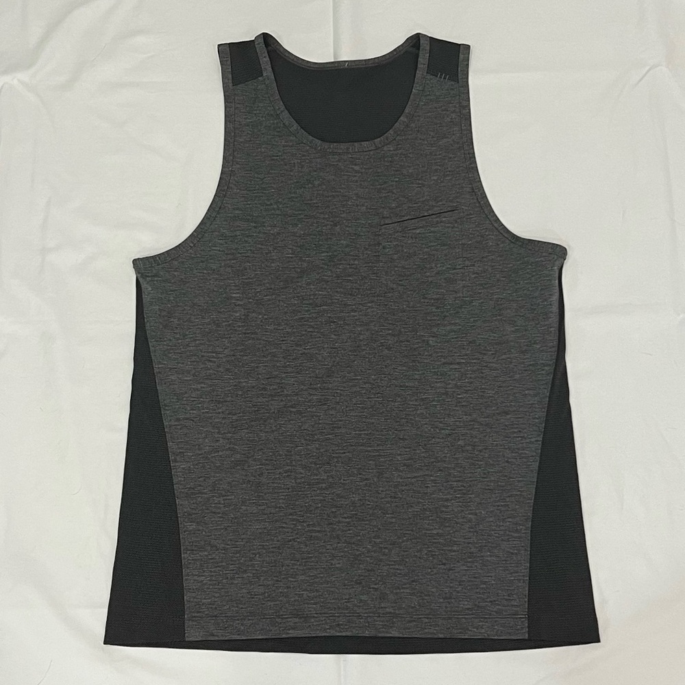 Lululemon Gray and Black Tank Top With Pocket